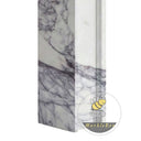 Modern design marble fireplace surround in Milas Lilac - Image 7