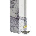 Modern design marble fireplace surround | Sleek arched form | 59 Inch Width | Milas Lilac