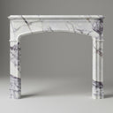 Modern marble fireplace in Milas Lilac - Image 1