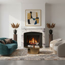 Modern marble fireplace in Milas Lilac - Image 2