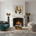Modern marble fireplace | Clean Arched Design | 59 Inch Width | Milas Lilac Marble