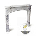Modern marble fireplace | Clean Arched Design | 59 Inch Width | Milas Lilac Marble
