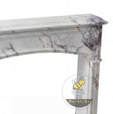 Modern marble fireplace | Clean Arched Design | 59 Inch Width | Milas Lilac Marble