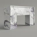 Electric marble fireplace in Milas Lilac - Image 1