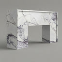 Electric marble fireplace | Sleek Minimalist Design | 63 Inch Width | Milas Lilac