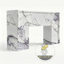 Electric marble fireplace | Sleek Minimalist Design | 63 Inch Width | Milas Lilac