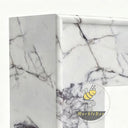 Electric marble fireplace | Sleek Minimalist Design | 63 Inch Width | Milas Lilac