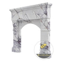 marble fireplace mantels for sale | arched French design | 59" Width | Milas Lilac