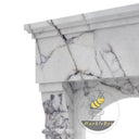 marble fireplace mantels for sale | arched French design | 59" Width | Milas Lilac