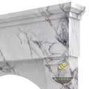 marble fireplace mantels for sale | arched French design | 59" Width | Milas Lilac