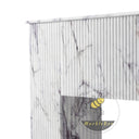 Modern marble fireplace surround | Vertical fluted texture | Width 59 Inch | Milas Lilac