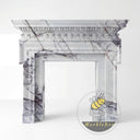 custom marble fireplace surround in Milas Lilac - Image 3