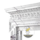 custom marble fireplace surround | Hand-carved classical details | Width: 61 Inch | Milas Lilac