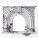 Victorian marble fireplace | Carved Arched Surround | 59" Width | Milas Lilac
