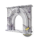 Victorian marble fireplace | Carved Arched Surround | 59" Width | Milas Lilac