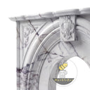 Victorian marble fireplace | Carved Arched Surround | 59" Width | Milas Lilac