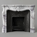 Antique style marble fireplace | Ornate Carved Shell | Width: 59.055 Inch | Milas Lilac