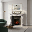Antique style marble fireplace | Ornate Carved Shell | Width: 59.055 Inch | Milas Lilac