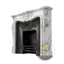 Antique style marble fireplace | Ornate Carved Shell | Width: 59.055 Inch | Milas Lilac