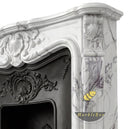 Antique style marble fireplace | Ornate Carved Shell | Width: 59.055 Inch | Milas Lilac
