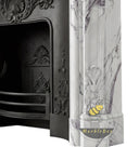Antique style marble fireplace | Ornate Carved Shell | Width: 59.055 Inch | Milas Lilac