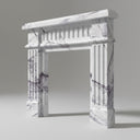 Marble mantel surround | fluted neoclassical pilasters | Width: 59 Inch | Milas Lilac