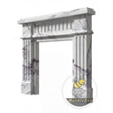 Marble mantel surround | fluted neoclassical pilasters | Width: 59 Inch | Milas Lilac