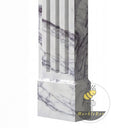 Marble mantel surround | fluted neoclassical pilasters | Width: 59 Inch | Milas Lilac