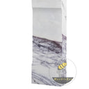 59 inch marble fireplace surround | Stepped architectural molding | Width: 59 Inch | Milas Lilac marble