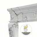Custom marble fireplace surround | Fluted pilaster design | 59 Inch Width | Milas Lilac