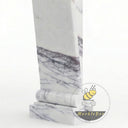 Custom marble fireplace surround | Fluted pilaster design | 59 Inch Width | Milas Lilac