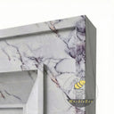 Electric marble fireplace surround in Milas Lilac - Image 6