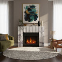 Modern marble fireplace | Fluted Front Design | 59 Inch Width | Milas Lilac