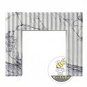 Modern marble fireplace | Fluted Front Design | 59 Inch Width | Milas Lilac