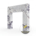 Modern marble fireplace | Fluted Front Design | 59 Inch Width | Milas Lilac
