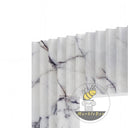 Modern marble fireplace | Fluted Front Design | 59 Inch Width | Milas Lilac