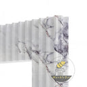 Modern marble fireplace | Fluted Front Design | 59 Inch Width | Milas Lilac