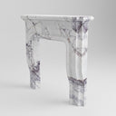 Modern marble fireplace mantel in Milas Lilac - Image 1