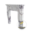 Modern marble fireplace mantel in Milas Lilac - Image 3