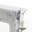 Modern marble fireplace mantel | Sleek purple veining | Width 59" | Milas Lilac
