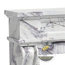Custom marble fireplace surround | Hand-carved French scroll | 59.06 Inch Width | Milas Lilac