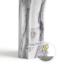 Custom marble fireplace surround | Hand-carved French scroll | 59.06 Inch Width | Milas Lilac