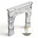 Modern white marble fireplace in Milas Lilac - Image 4