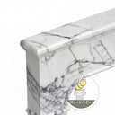 Modern white marble fireplace in Milas Lilac - Image 5