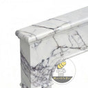 Modern white marble fireplace in Milas Lilac - Image 5