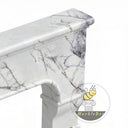 Modern white marble fireplace in Milas Lilac - Image 6