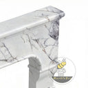 Modern white marble fireplace in Milas Lilac - Image 6