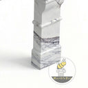 Modern white marble fireplace in Milas Lilac - Image 7