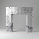 Fluted Marble fireplace in Milas Lilac - Image 1