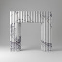 Fluted Marble fireplace in Milas Lilac - Image 1